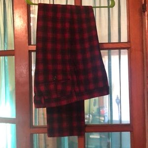 NWT Plaid Flannel Bowery Pants, 29x32